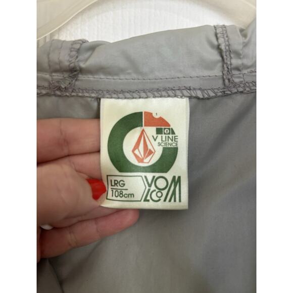 Volcom Green Windbreaker Size Large Raincoat Outdoors Gorpcore Skater Retro - Picture 3 of 9